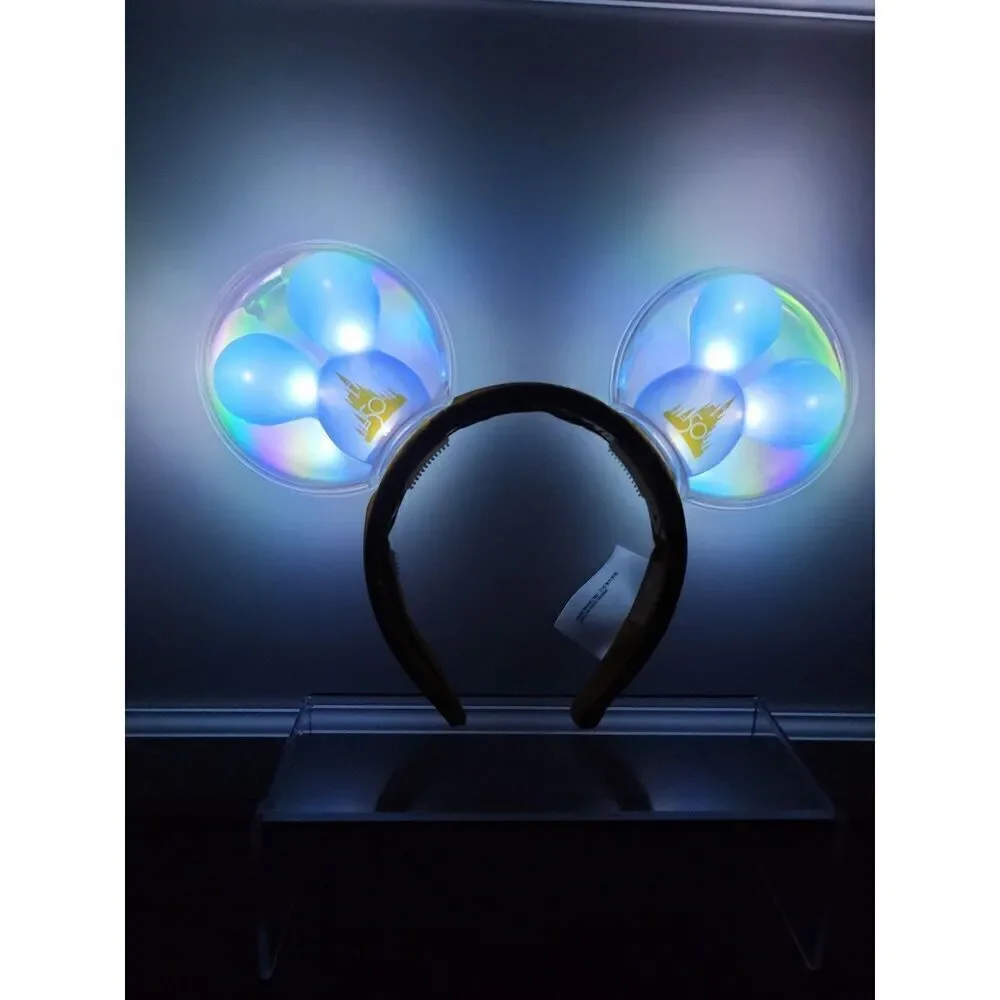 Disney Parks 50th Anniversary Light Up Balloons Minnie Mouse Ears Headband